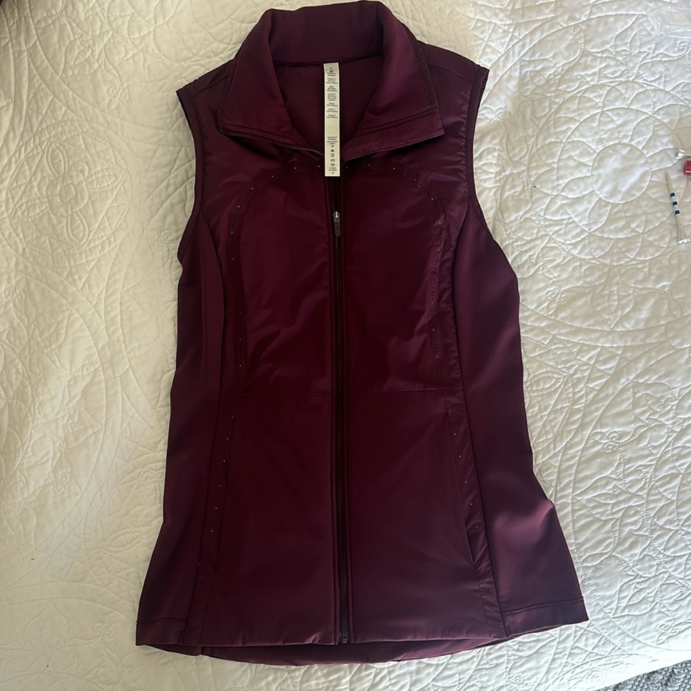 Lululemon burgundy Down Vest. Like new from smoke free home